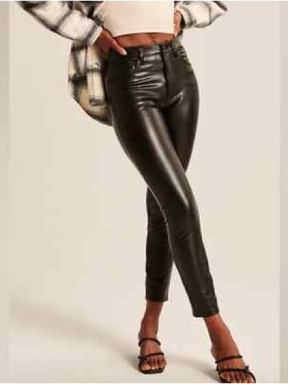NWT Abercrombie & Fitch The Skinny High Rise Vegan leather pants. Size 10